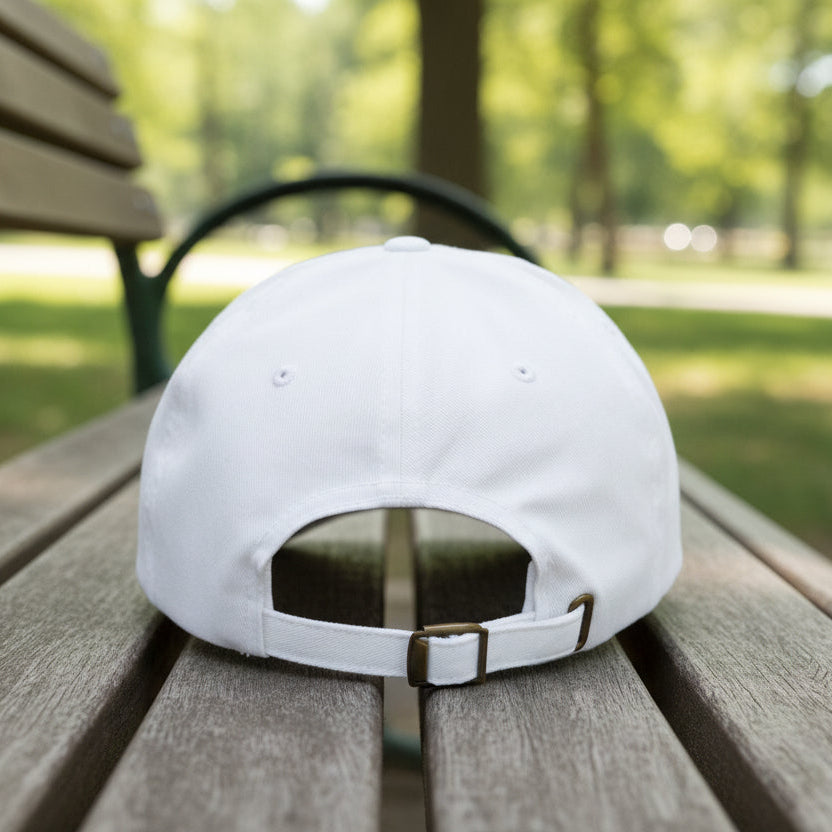 Key West Embroidered Classic Dad Cap — White/Blue/Pink/Stone Beige