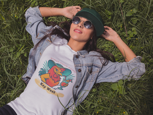 Key West Rooster T-shirt - Strut Your Stuff Unisex Jersey Short Sleeve Tee