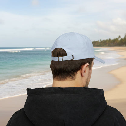 Key West Embroidered Classic Dad Cap — White/Blue/Pink/Stone Beige